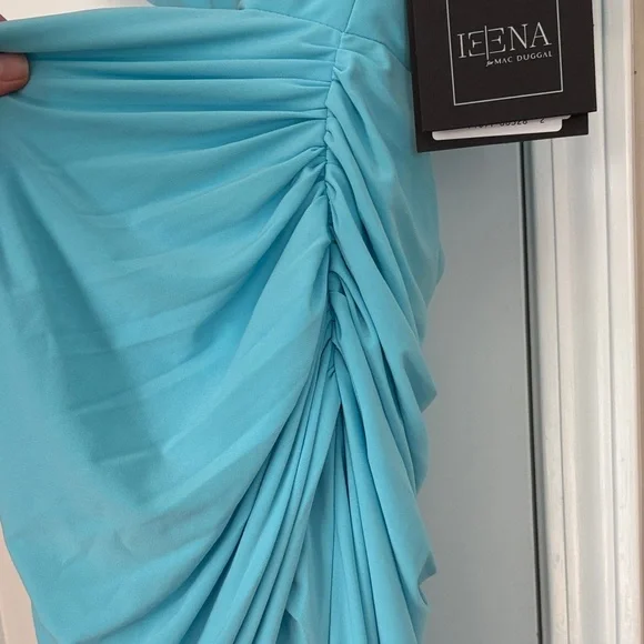 Mac Duggal Turquoise One-Shoulder Dress - Picture 5 of 5